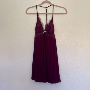 Victoria's Secret burgundy lace nightie